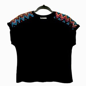 ZARA Sequined S/S Top
